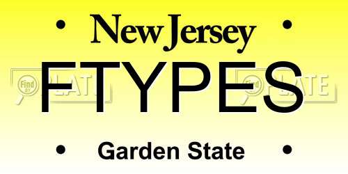 FTYPES New Jersey License Plate