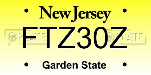 FTZ30Z New Jersey License Plate