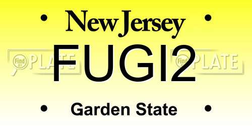 FUGI2 New Jersey License Plate