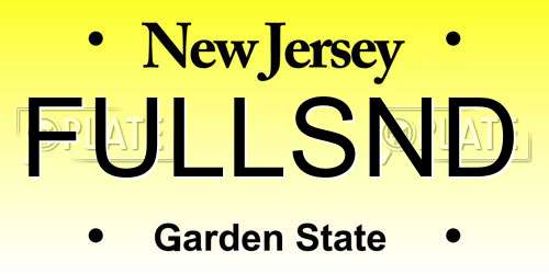 FULLSND New Jersey License Plate