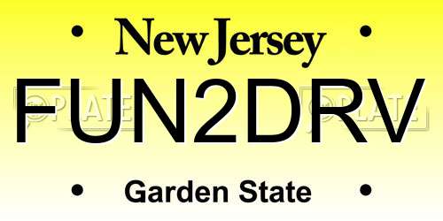 FUN2DRV New Jersey License Plate