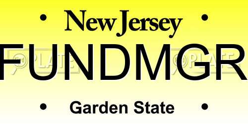 FUNDMGR New Jersey License Plate