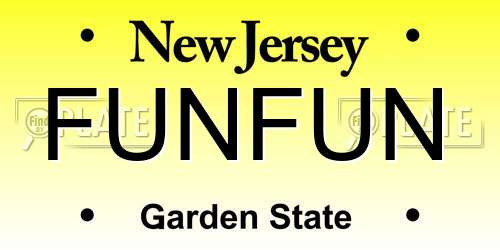 FUNFUN New Jersey License Plate