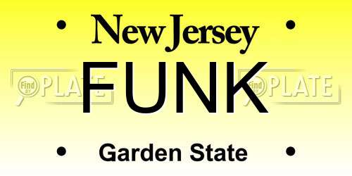 FUNK New Jersey License Plate