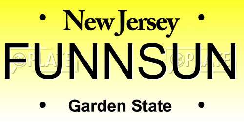 FUNNSUN New Jersey License Plate