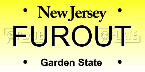 FUROUT New Jersey License Plate