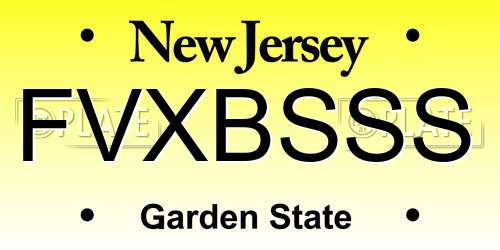 FVXBSSS New Jersey License Plate
