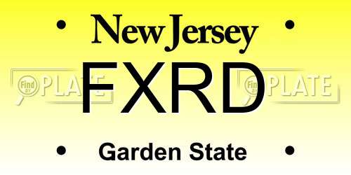 FXRD New Jersey License Plate