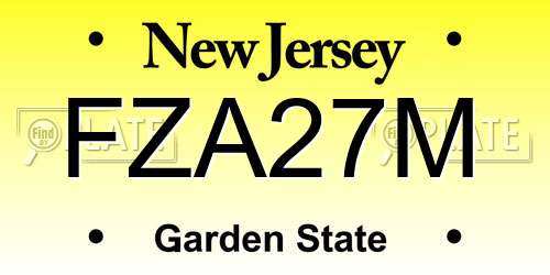 FZA27M New Jersey License Plate