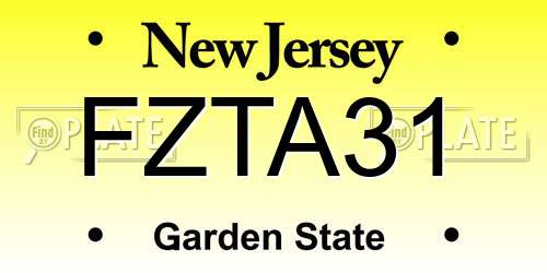 FZTA31 New Jersey License Plate