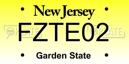 FZTE02 New Jersey License Plate