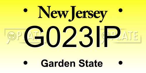 G023IP New Jersey License Plate