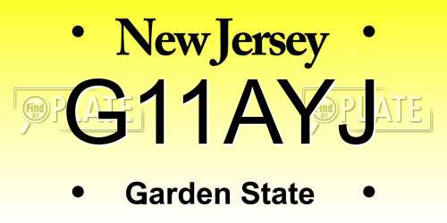 G11AYJ New Jersey License Plate