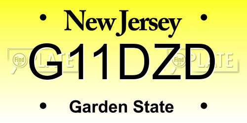 G11DZD New Jersey License Plate