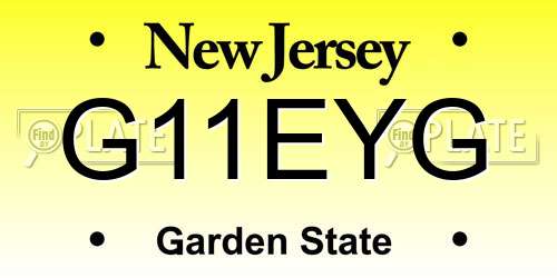 G11EYG New Jersey License Plate