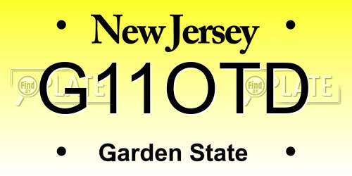 G11OTD New Jersey License Plate