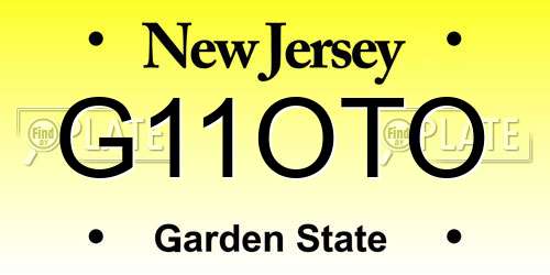 G11OTO New Jersey License Plate
