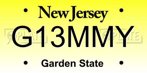 G13MMY New Jersey License Plate