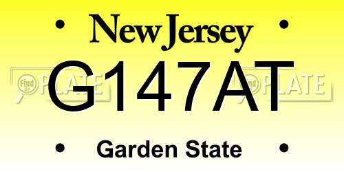 G147AT New Jersey License Plate