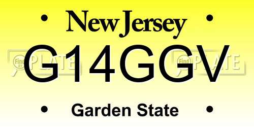 G14GGV New Jersey License Plate