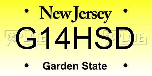 G14HSD New Jersey License Plate