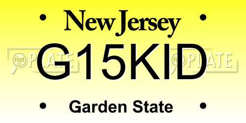 G15KID New Jersey License Plate