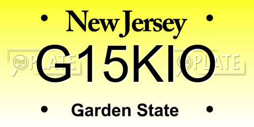G15KIO New Jersey License Plate