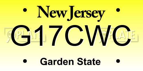 G17CWC New Jersey License Plate