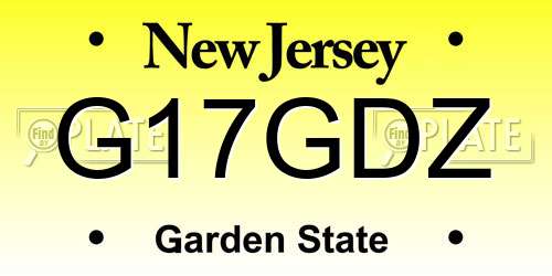 G17GDZ New Jersey License Plate