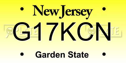 G17KCN New Jersey License Plate