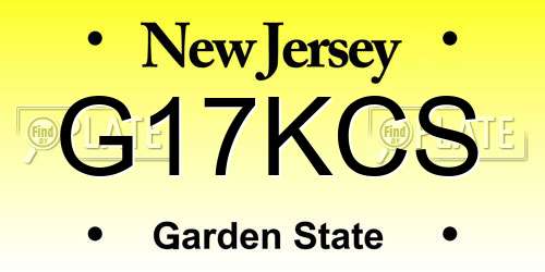 G17KCS New Jersey License Plate