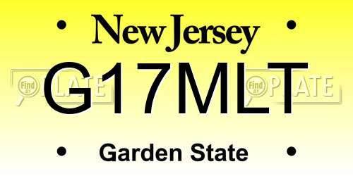 G17MLT New Jersey License Plate