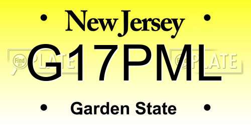 G17PML New Jersey License Plate