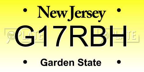 G17RBH New Jersey License Plate