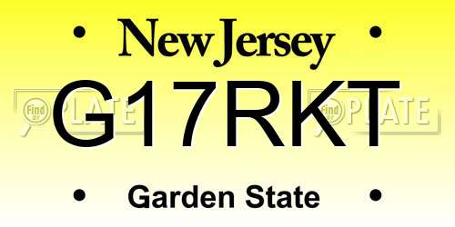 G17RKT New Jersey License Plate