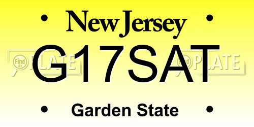 G17SAT New Jersey License Plate