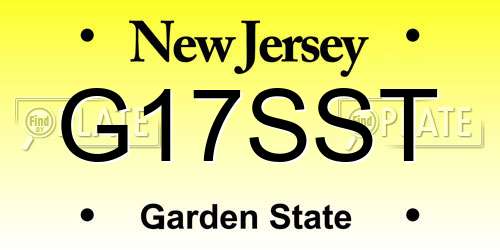 G17SST New Jersey License Plate