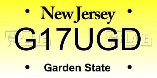 G17UGD New Jersey License Plate