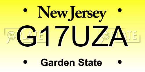 G17UZA New Jersey License Plate