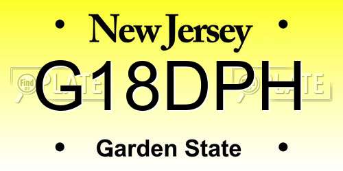 G18DPH New Jersey License Plate