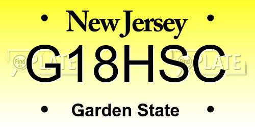 G18HSC New Jersey License Plate