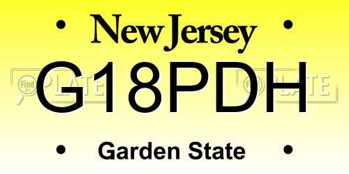 G18PDH New Jersey License Plate