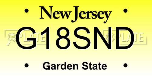 G18SND New Jersey License Plate