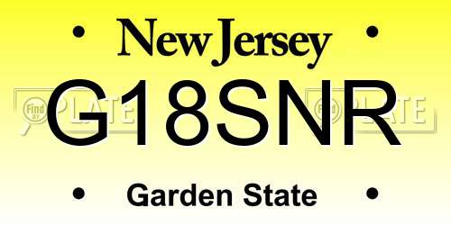 G18SNR New Jersey License Plate
