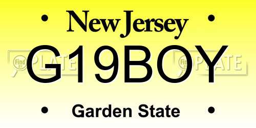 G19BOY New Jersey License Plate