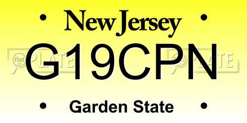 G19CPN New Jersey License Plate