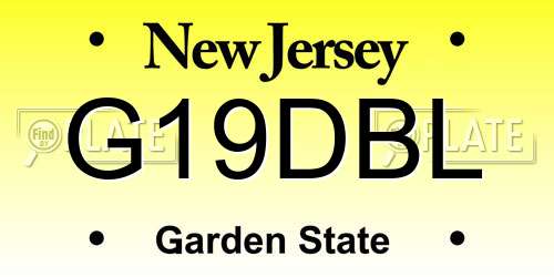 G19DBL New Jersey License Plate