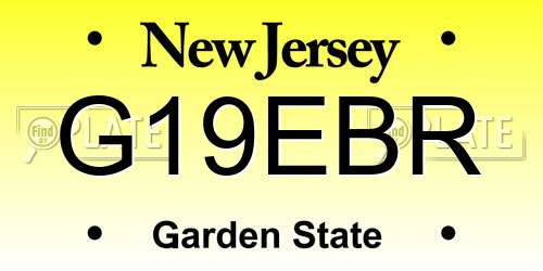 G19EBR New Jersey License Plate