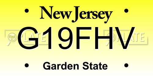 G19FHV New Jersey License Plate