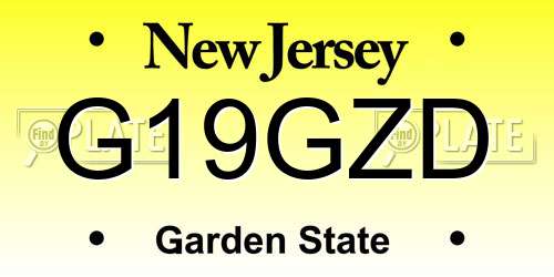 G19GZD New Jersey License Plate